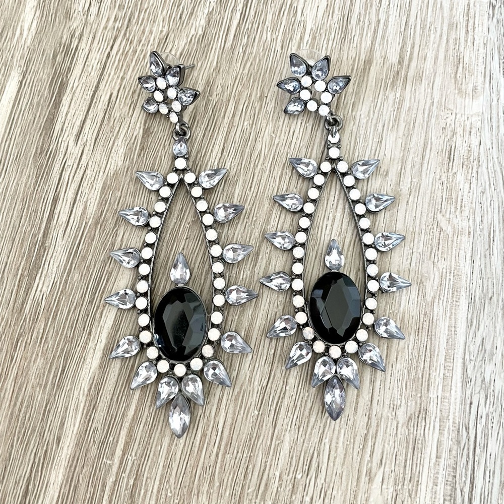 New rhinestone big statement earrings